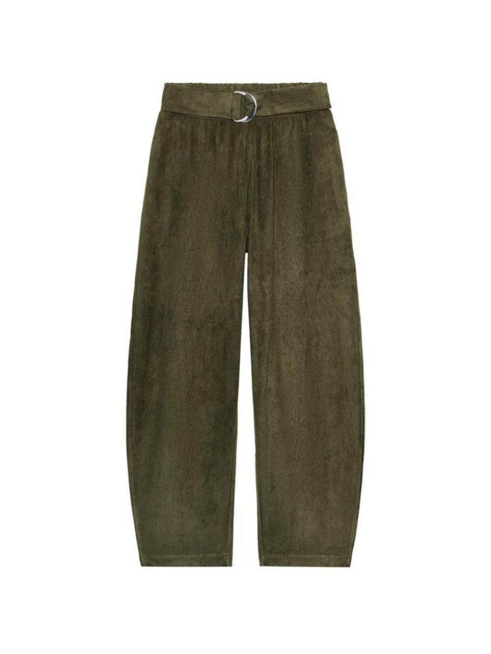 Zara Faux Suede Balloon Pants Khaki